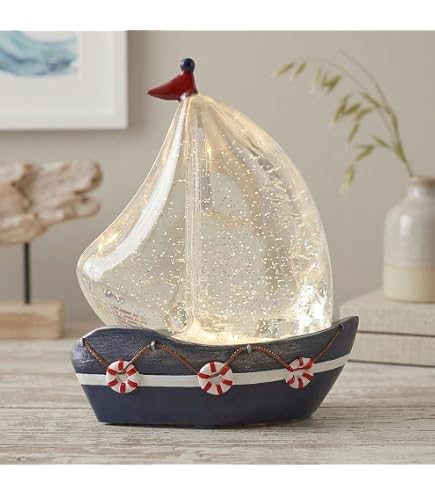 Amazon.com : Roman Musical Lighted Snowblow Lamp Post Blue House